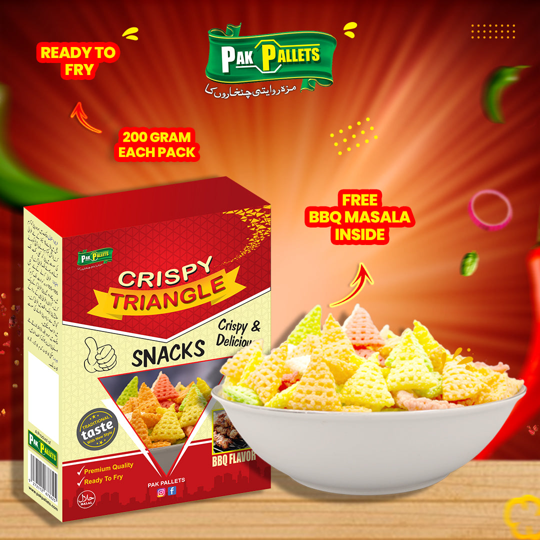 Triangle Snacks Crispy Triangle Snacks with BBQ Masala Pack of 3 – Pak Pallets