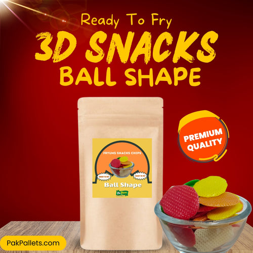 3D Fryums Ready-to-Fry 3D Papad Snacks ( Ball Shape ) 500 Grams
