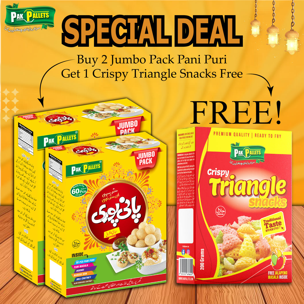 Special Deal Buy 2 Jumbo Pack Get 1 Snack box Free