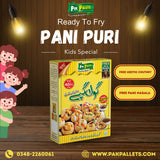 Ready to Fry Pani Puri (Kids Special) – 40 Mini Puris (50g) | Mini Golgappa for Kids | Fun & Crunchy Snack Kit