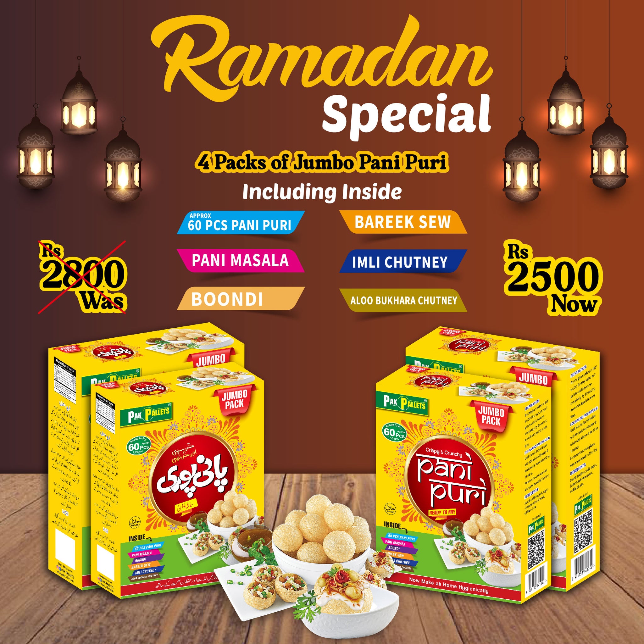 Pak Razman RAMZAN Special! 4 Jumbo Packet Deal – Pak Pallets