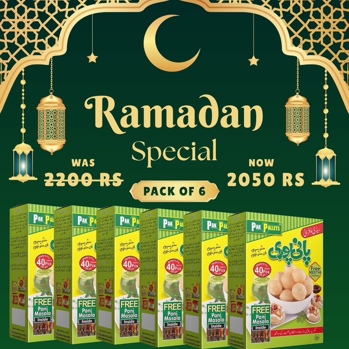 RAMZAN Special! 6 Regular Packet Deal – Pak Pallets