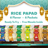 Rice Papad ( 6 Flavors - 6 Packets