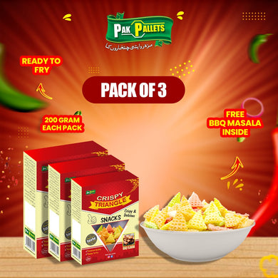 Crispy Triangle Snacks with BBQ Masala Pack of 3