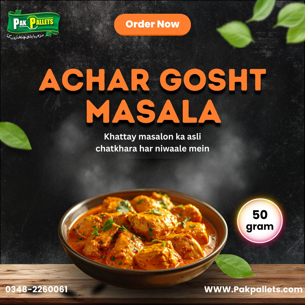 Achar Ghost Masala, Fresh & Natural Spices ( 3 Packs ) ( 50 Gram Each )