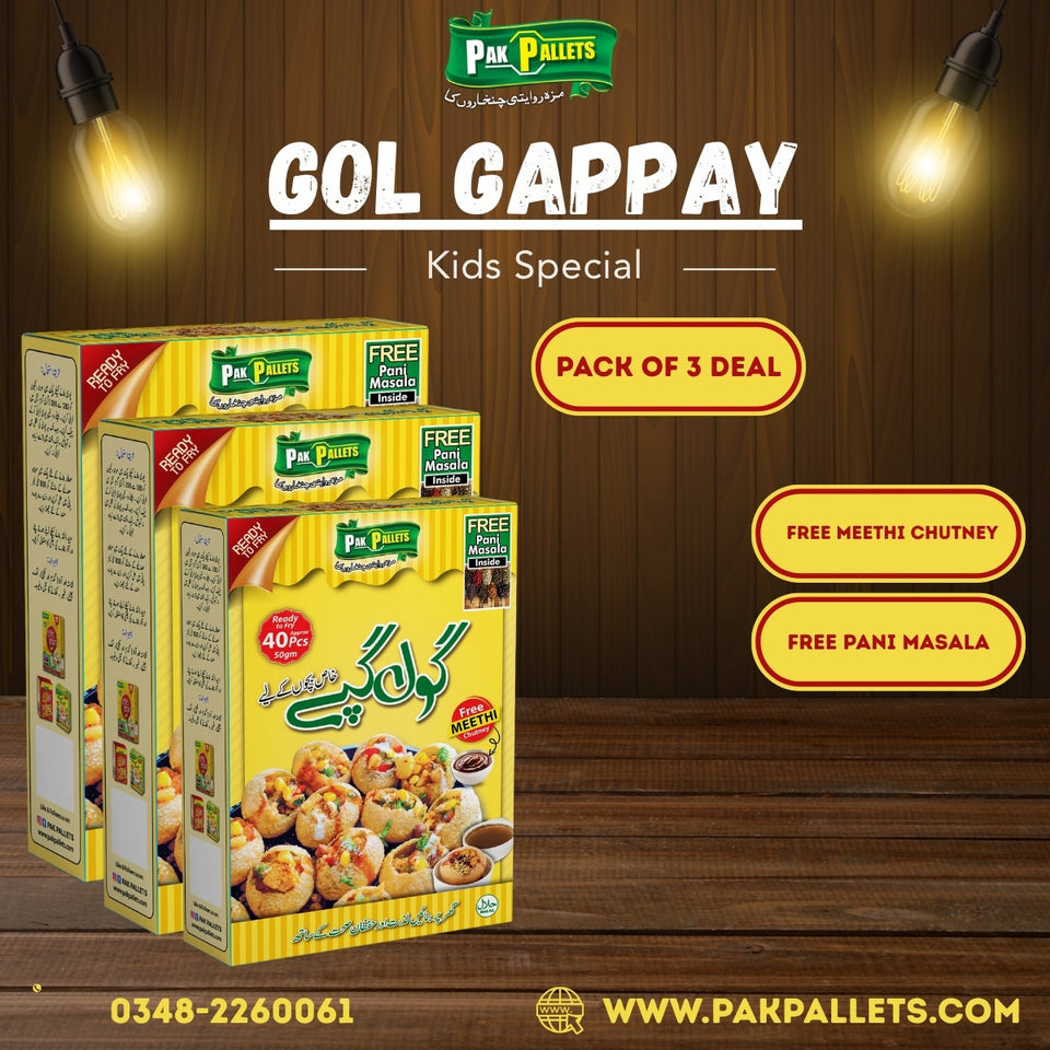 Ready to Fry Pani Puri (Kids Special) – 40 Mini Puris (50g) | Mini Golgappa for Kids | Fun & Crunchy Snack Kit