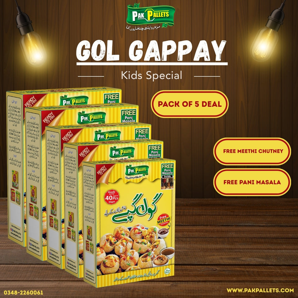 Ready to Fry Pani Puri (Kids Special) – 40 Mini Puris (50g) | Mini Golgappa for Kids | Fun & Crunchy Snack Kit
